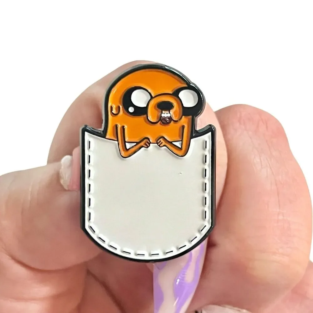 Adventure Time Jake in your Pocket Enamel Pin! So Adorable